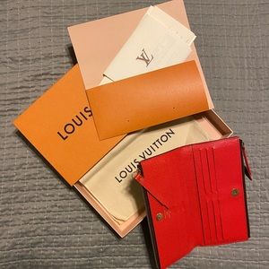 LOUIS VUITTON Monogram Adele Wallet Coquelicot
